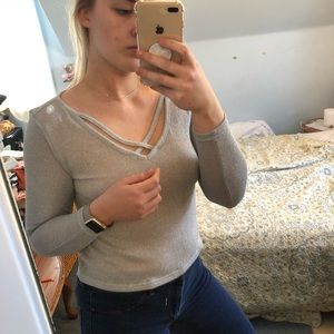 ✨Sparkle V Neck Top